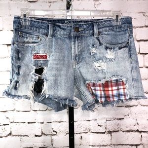 Indigo Rein Ripped Denim Shorts